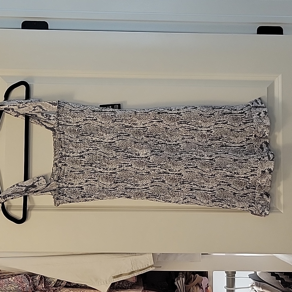 NWT Express snake print ruched dress